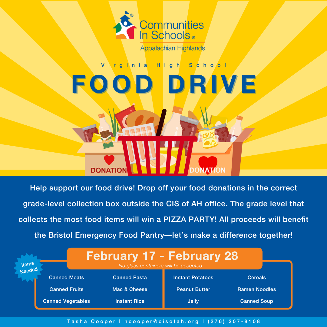 VHS Food Drive February 17-28