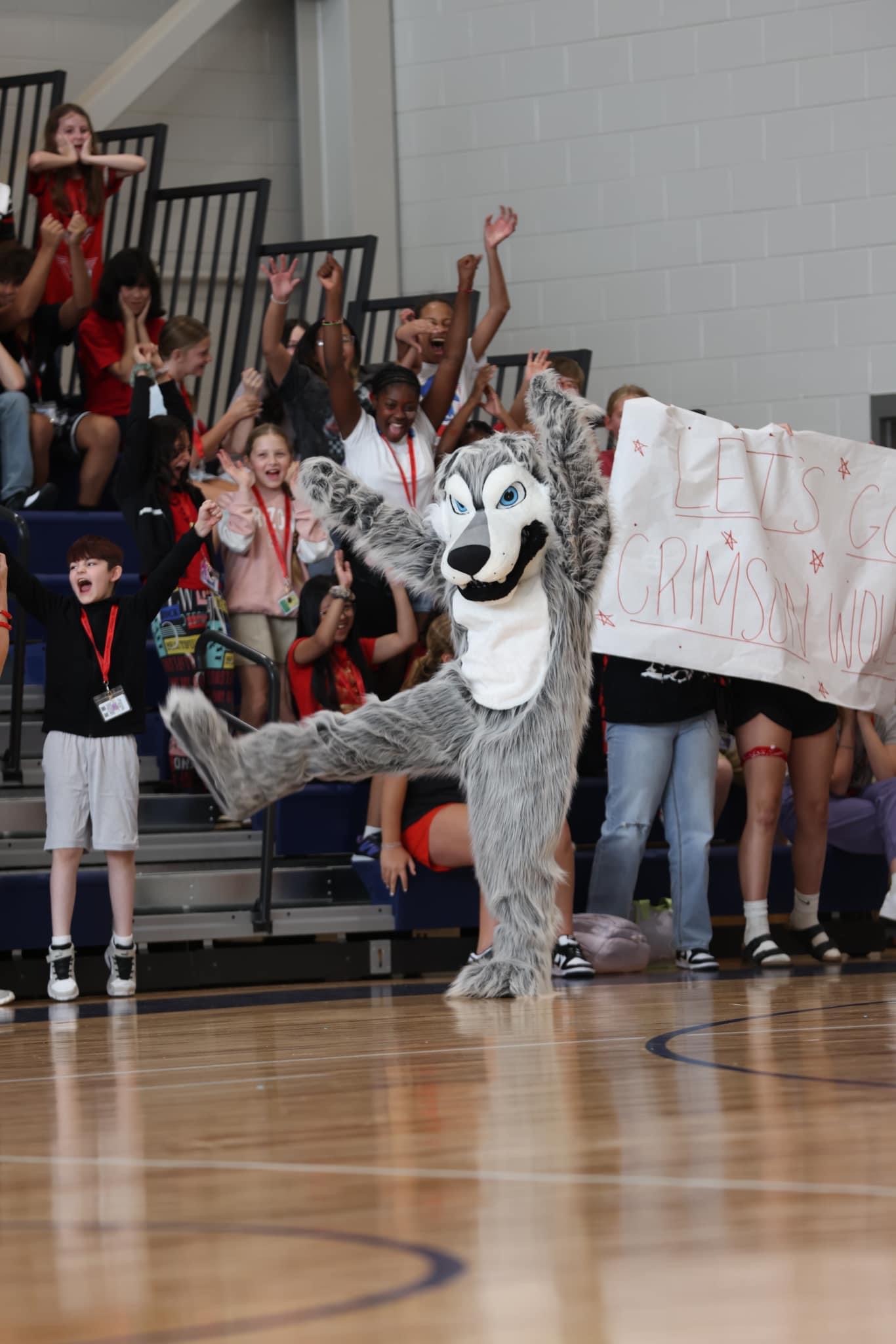 Wolves Spirit with Wolf mascot