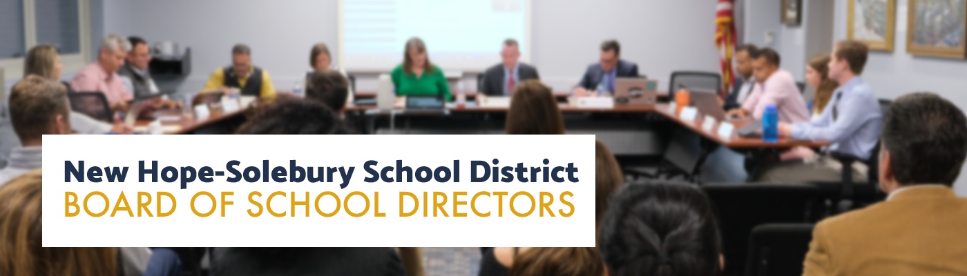 New Hope-Solebury School District Board of School Directors Banner