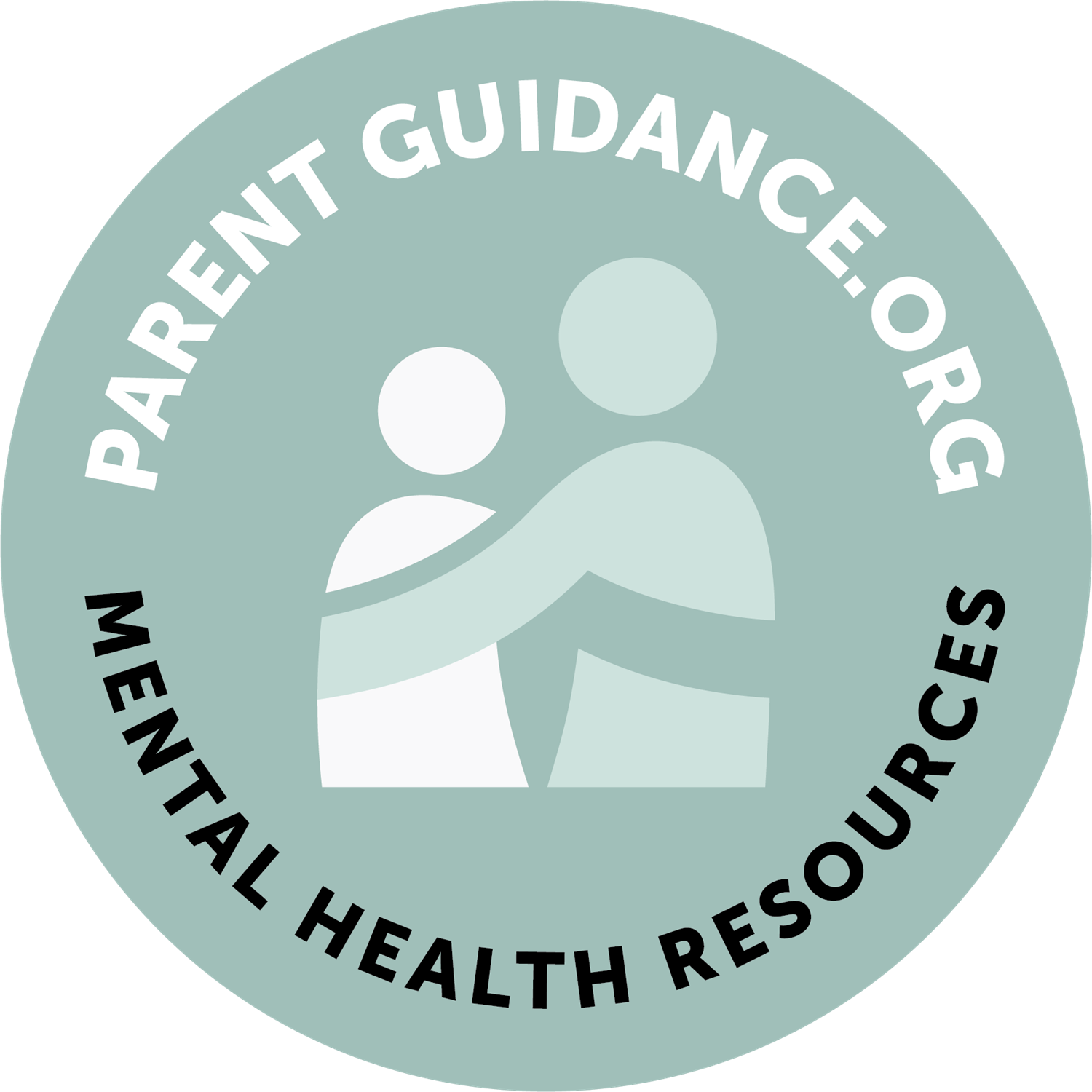 Parent Guidance Mental Health Resource with two images hugging 