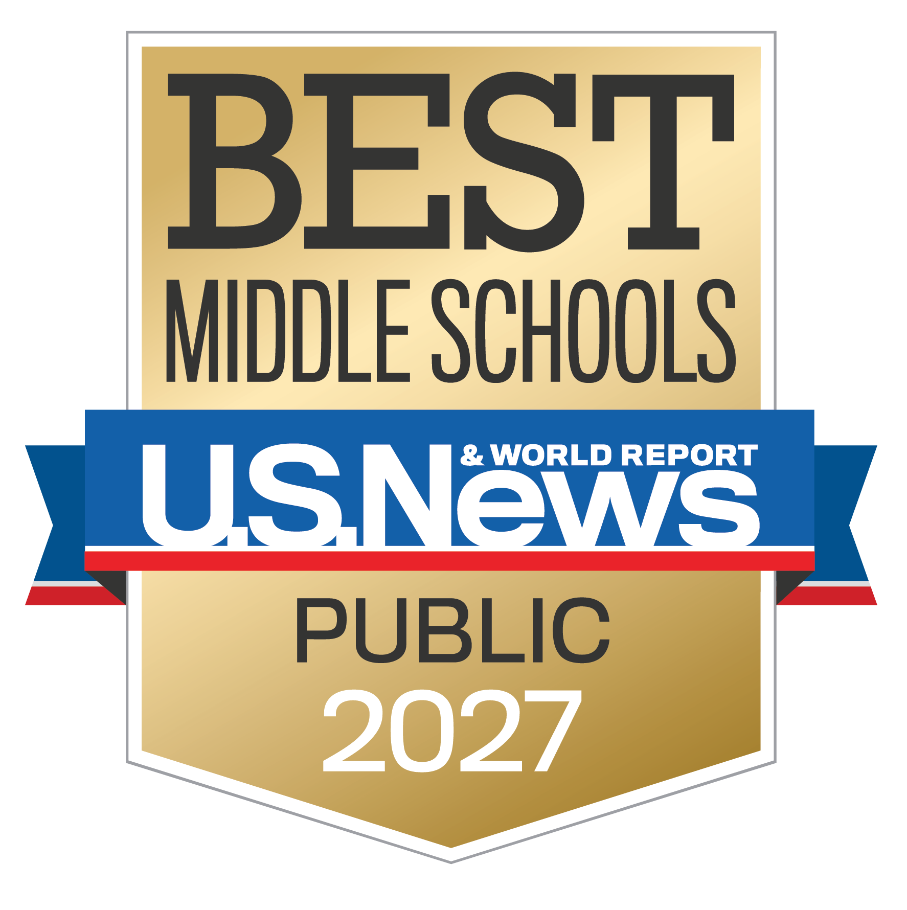 US News and World Report Best Middle Schools Public 2027 Logo