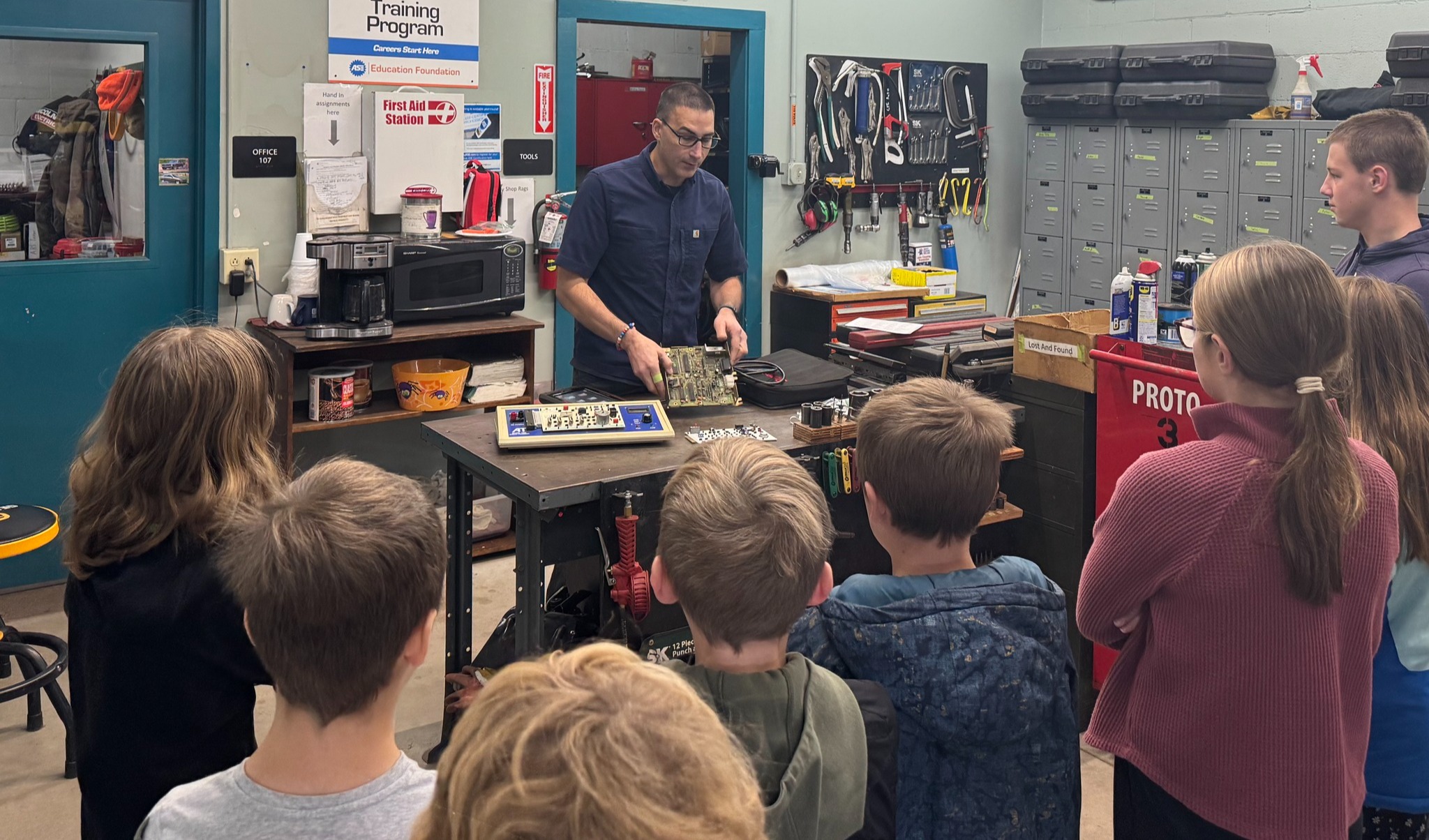 CTE Teacher explaining to students