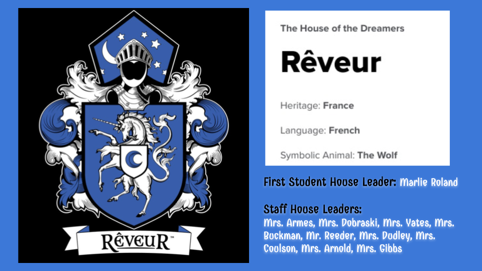 Description of Reveur house and a picture of the crest