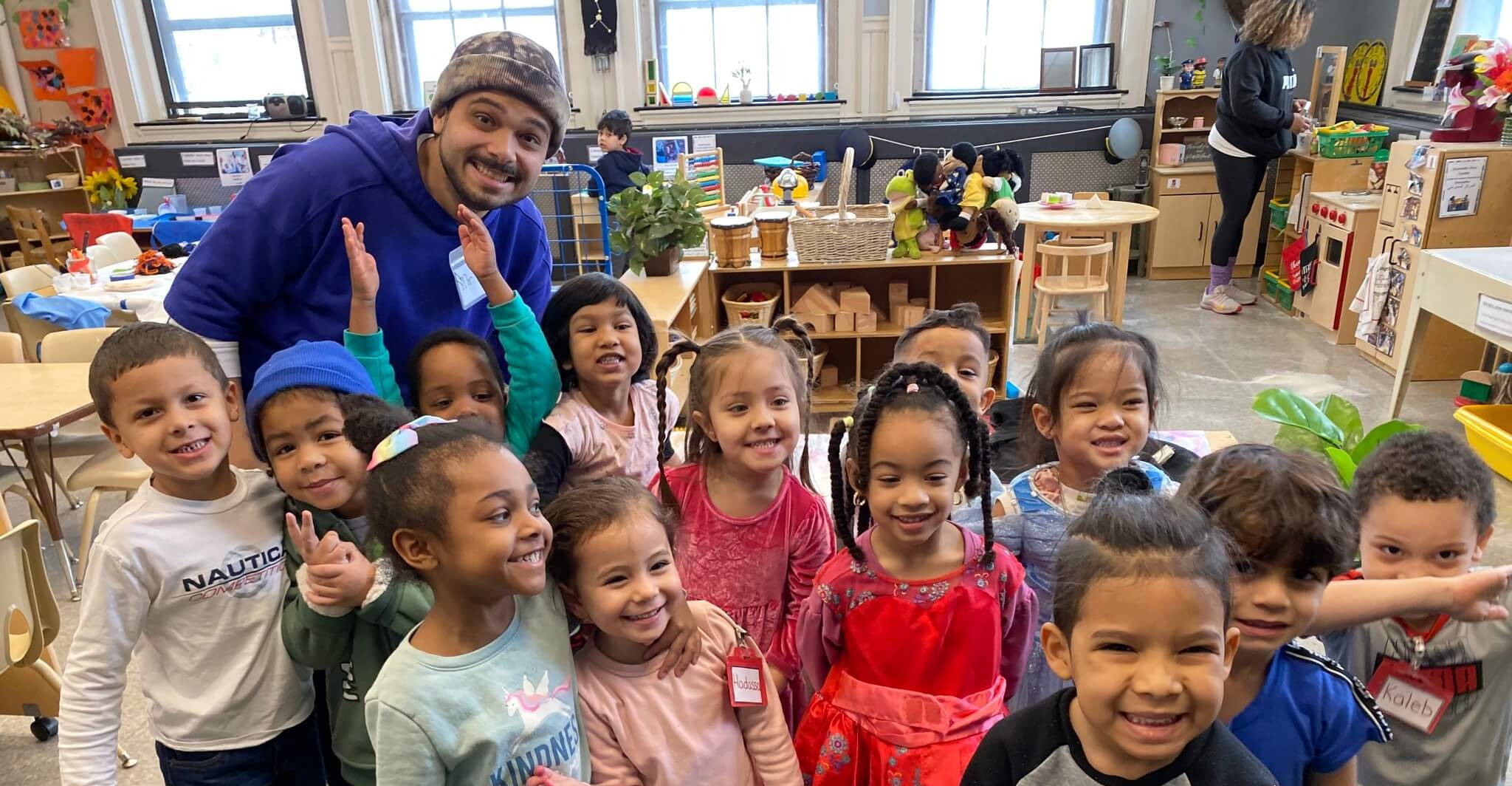 Children and a teacher in a Head Start classroom