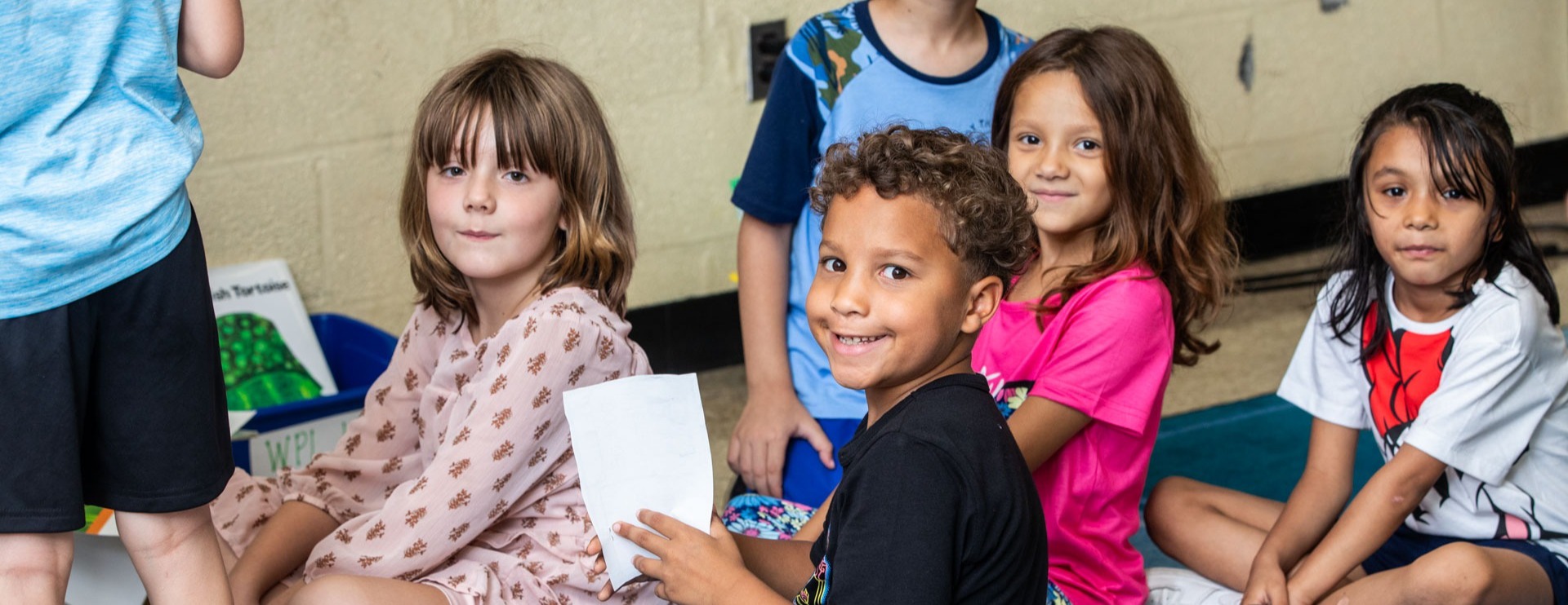 elementary students in a classroom