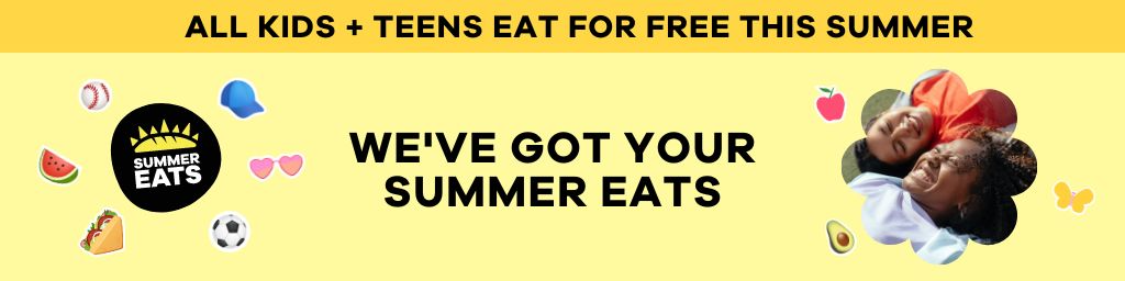 graphic that says free meals. good vibes and summer fun