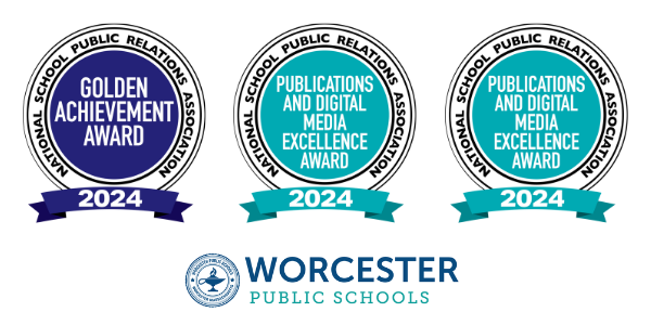 Three NSPRA Awards and WPS logo