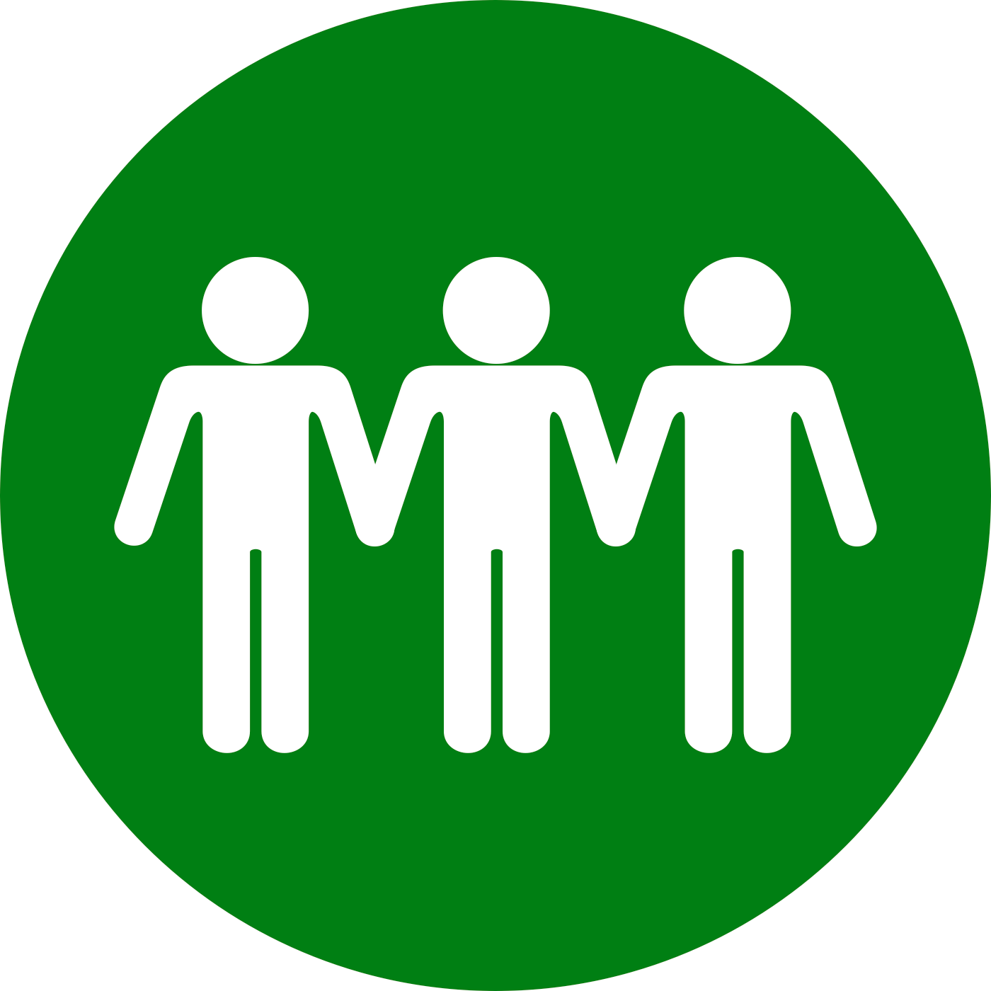 people holding hands over a green background