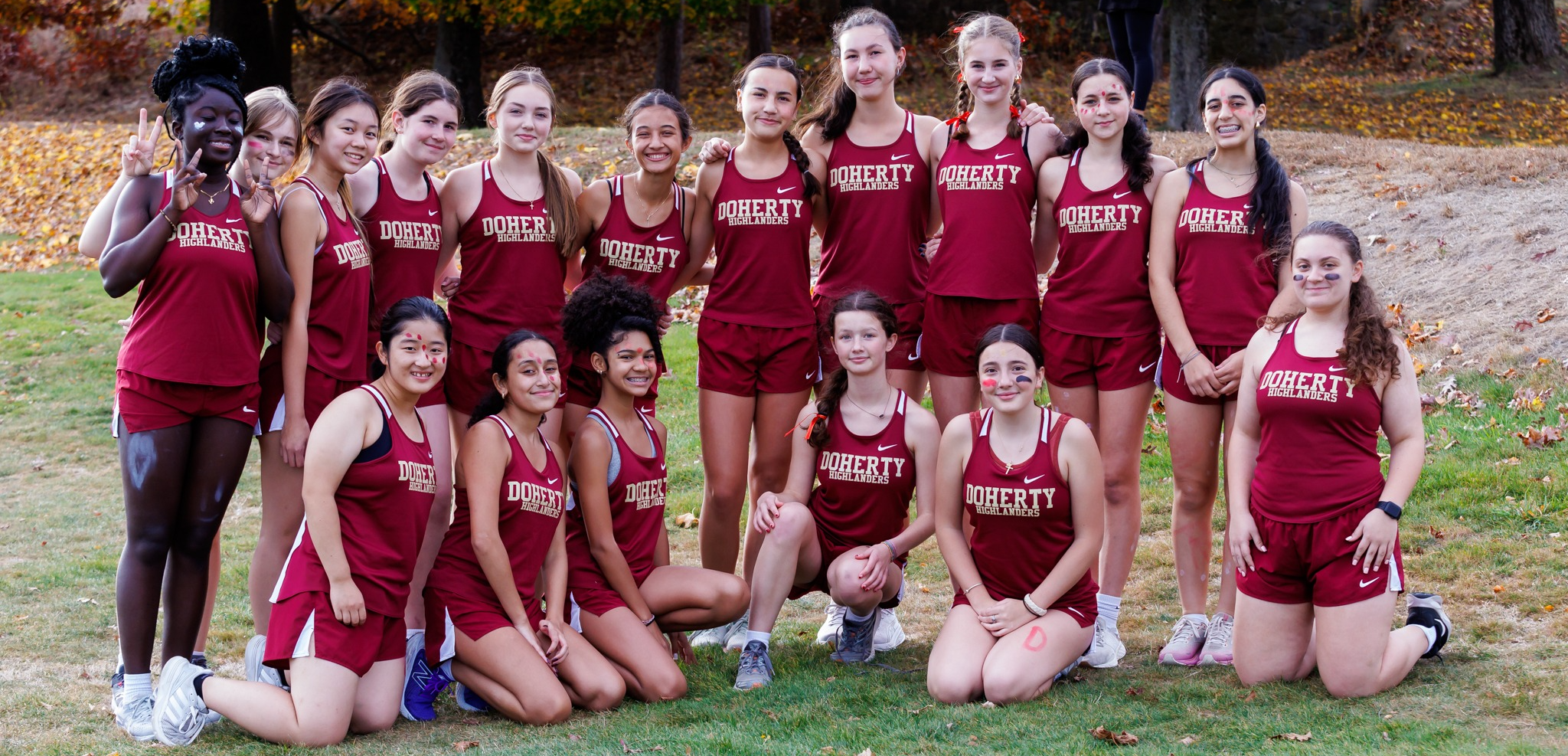 The Doherty Memorial High School girls cross country team.