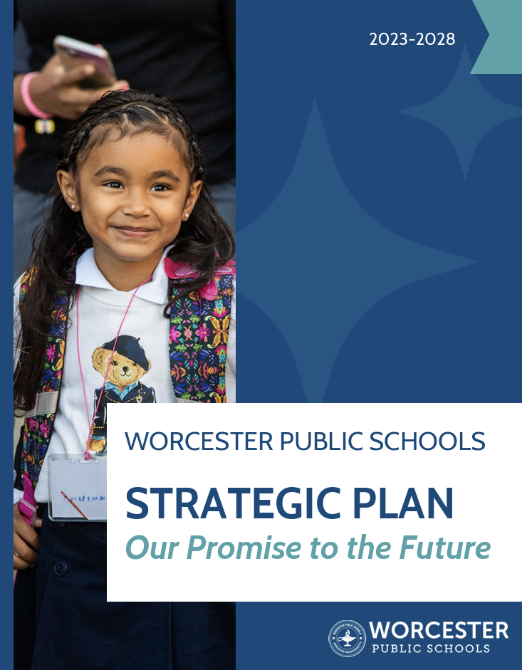Strategic plan document cover with a young girl photographed