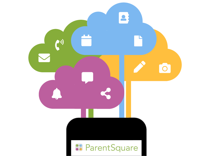 ParentSquare cell phone animated image