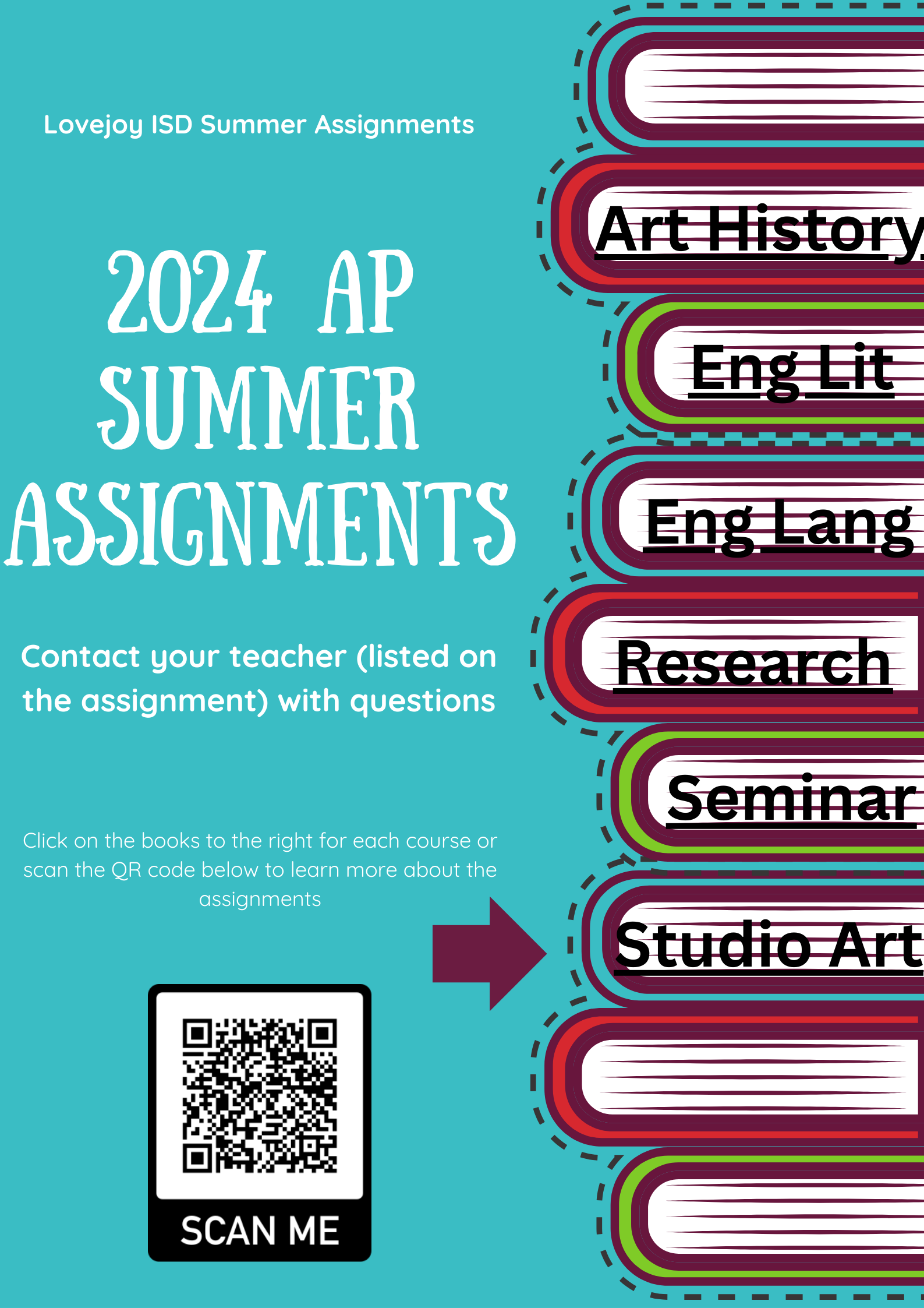 2024 AP Summer Assignments. Contact your teacher (listed in the assignment) with questions.