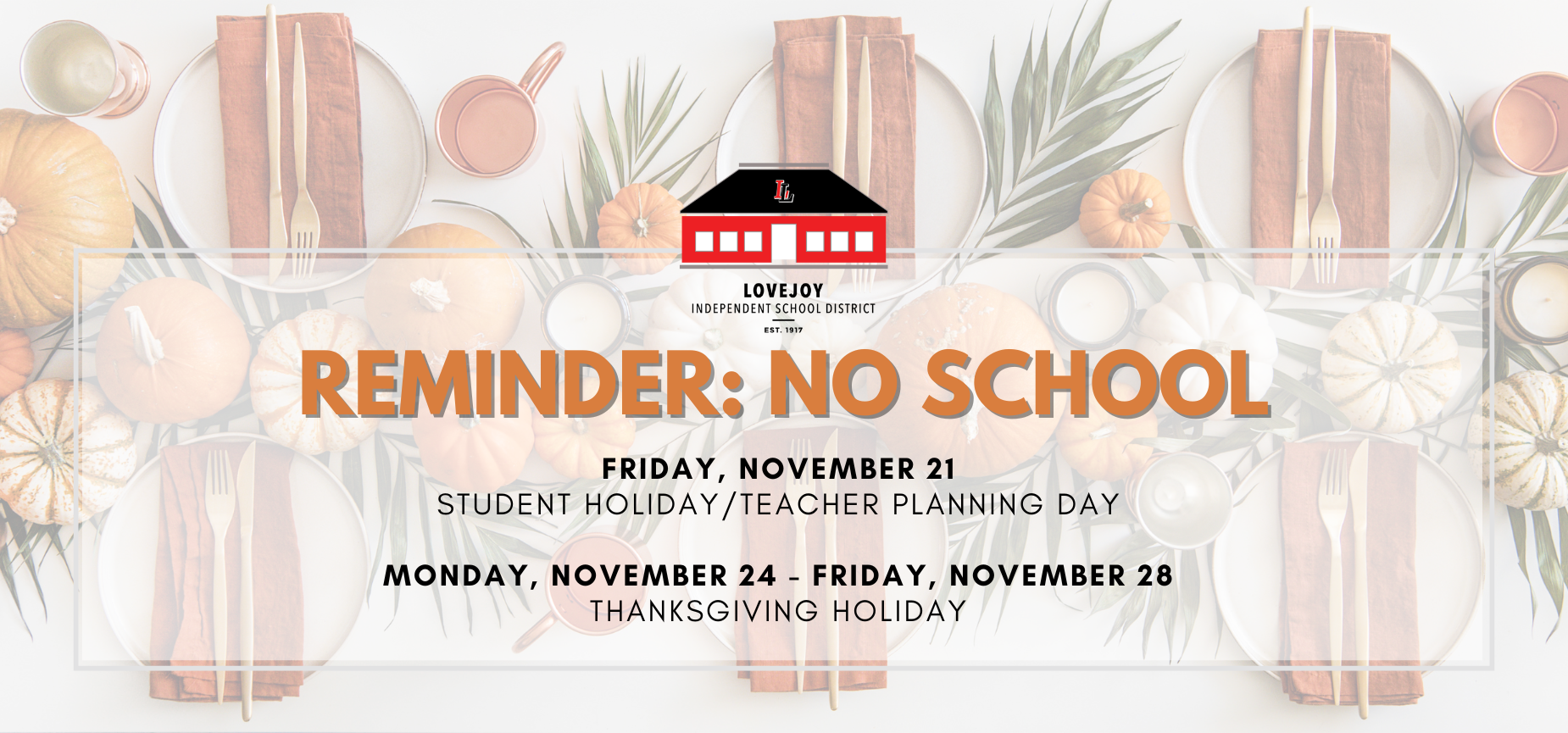 No School Reminder