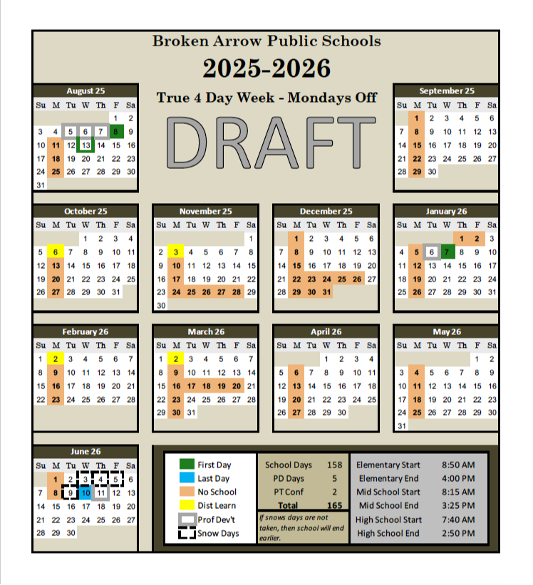 Calendar Draft B