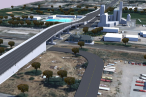 rendering of the Forest Street overpass