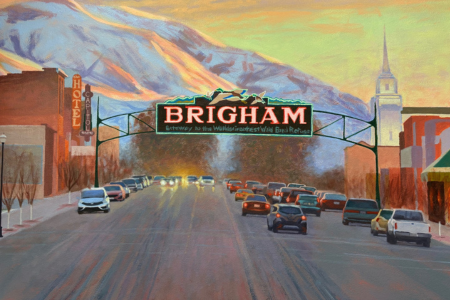 mural of Brigham City Main Street