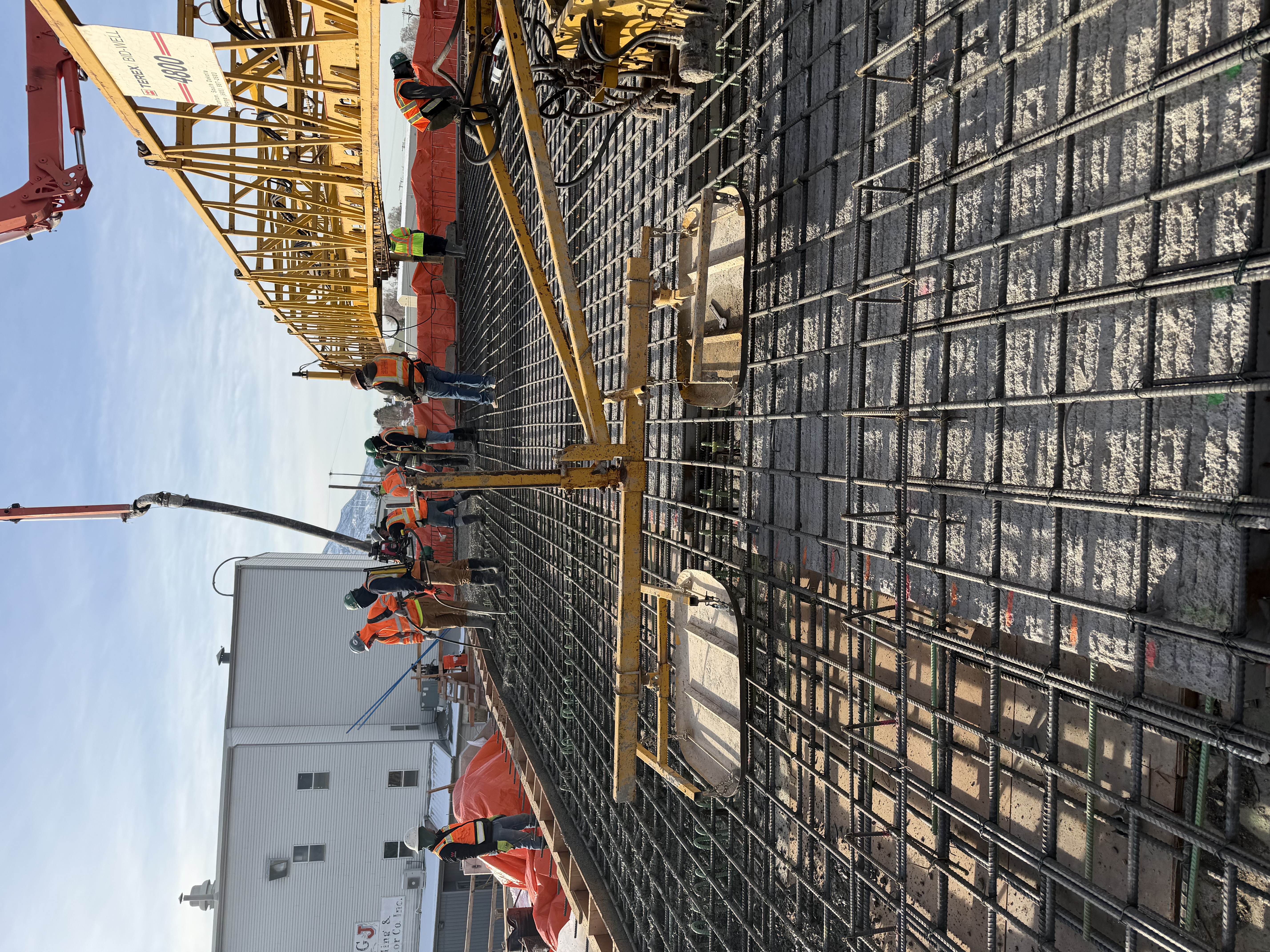 Crews prepare the overpass for concrete