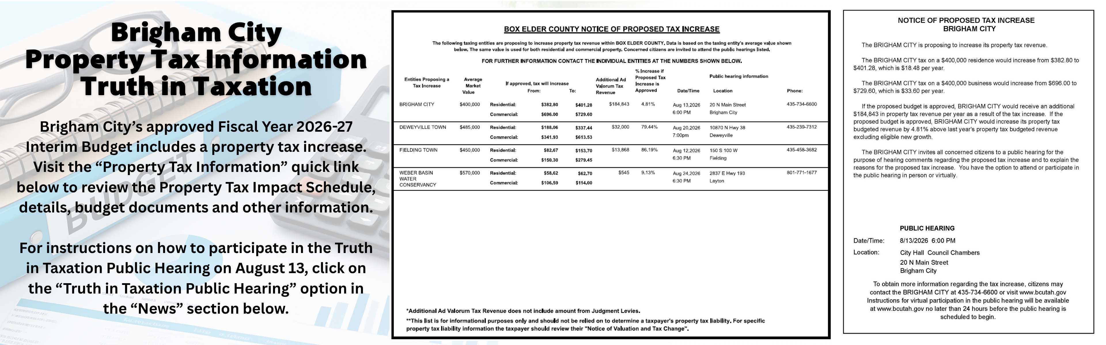property tax increase information