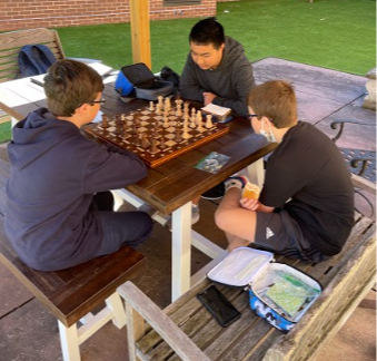 Students playing Chess