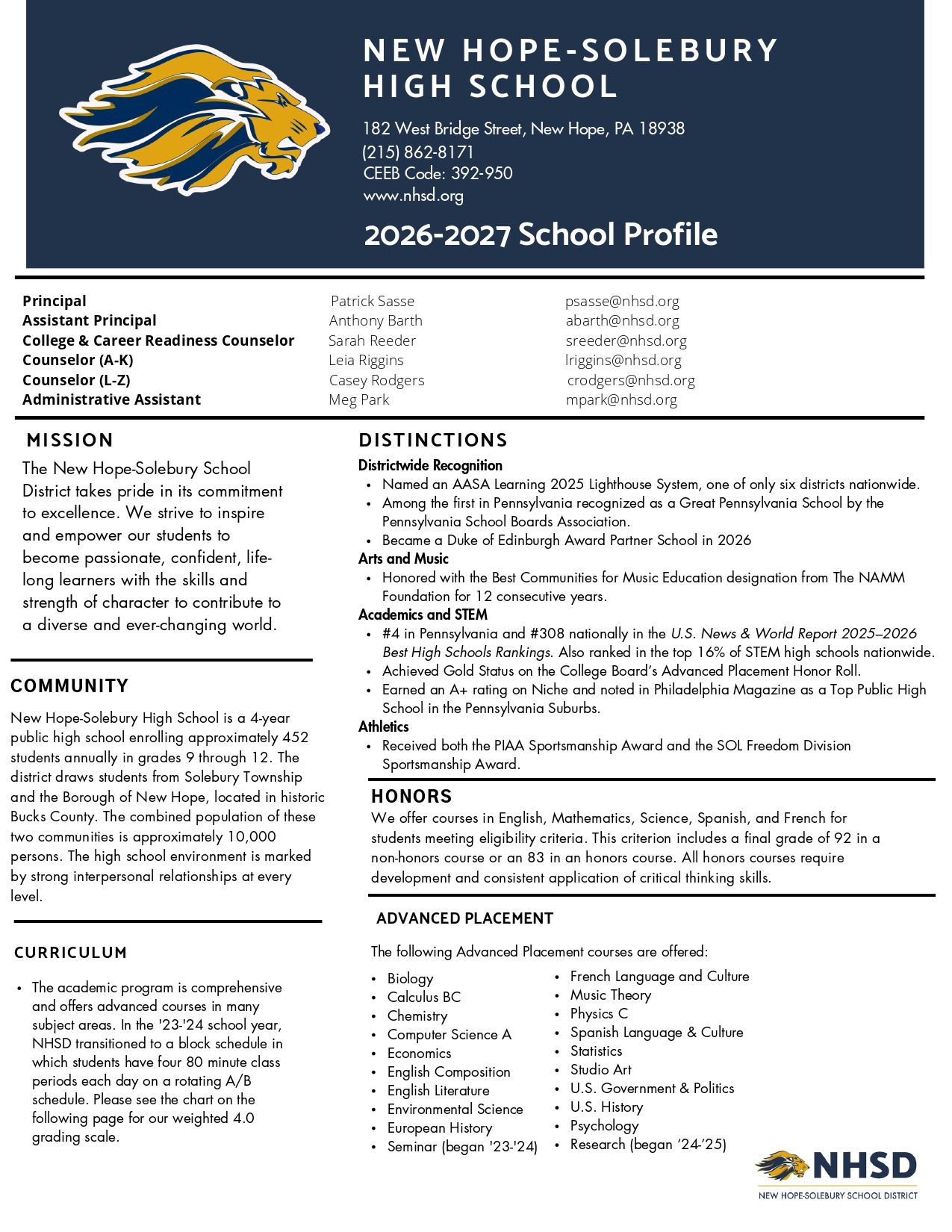 Picture of 2026-2027 School Profile 