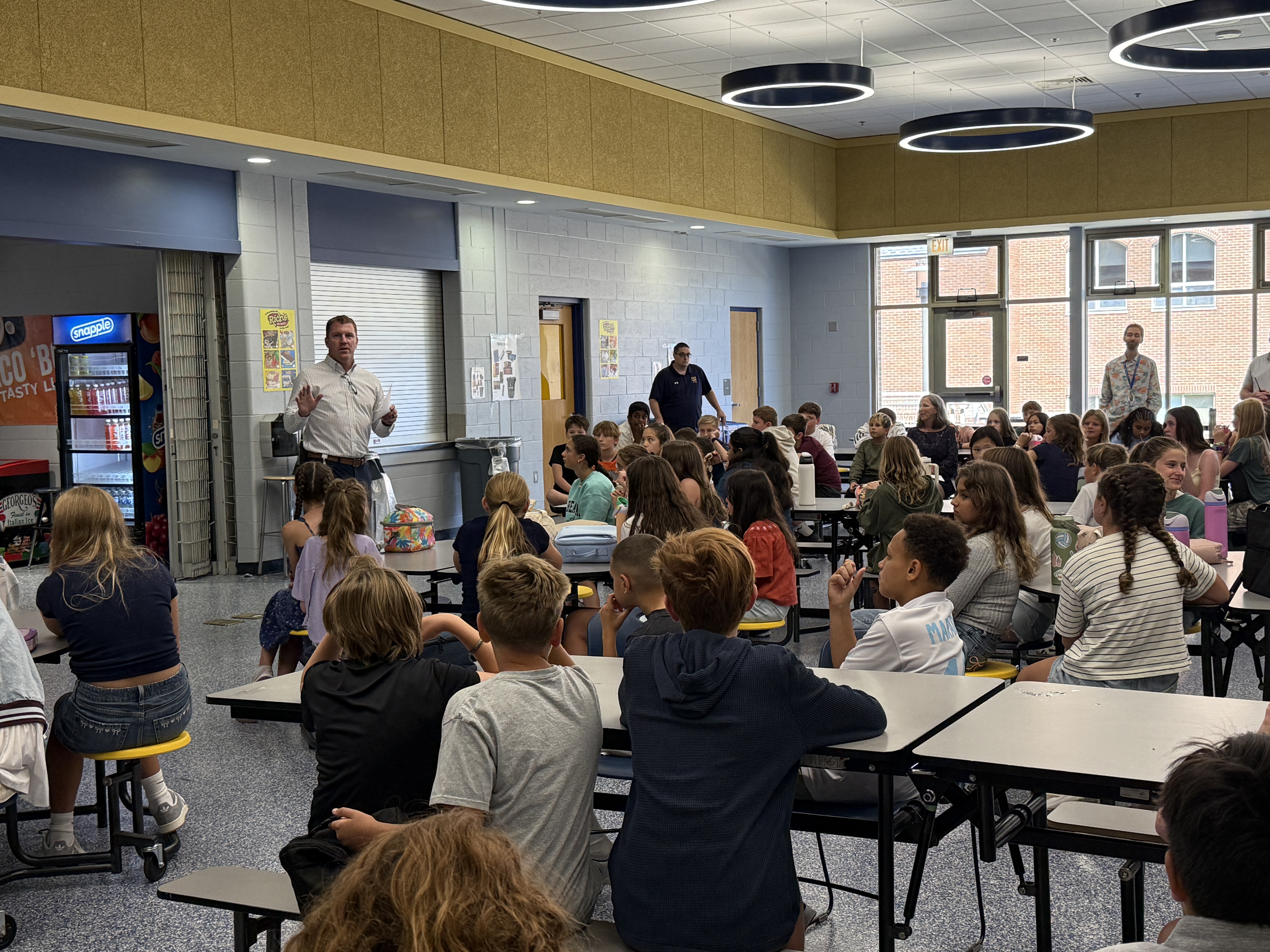 Middle School Cafeteria discussion with Dr. Pedersen