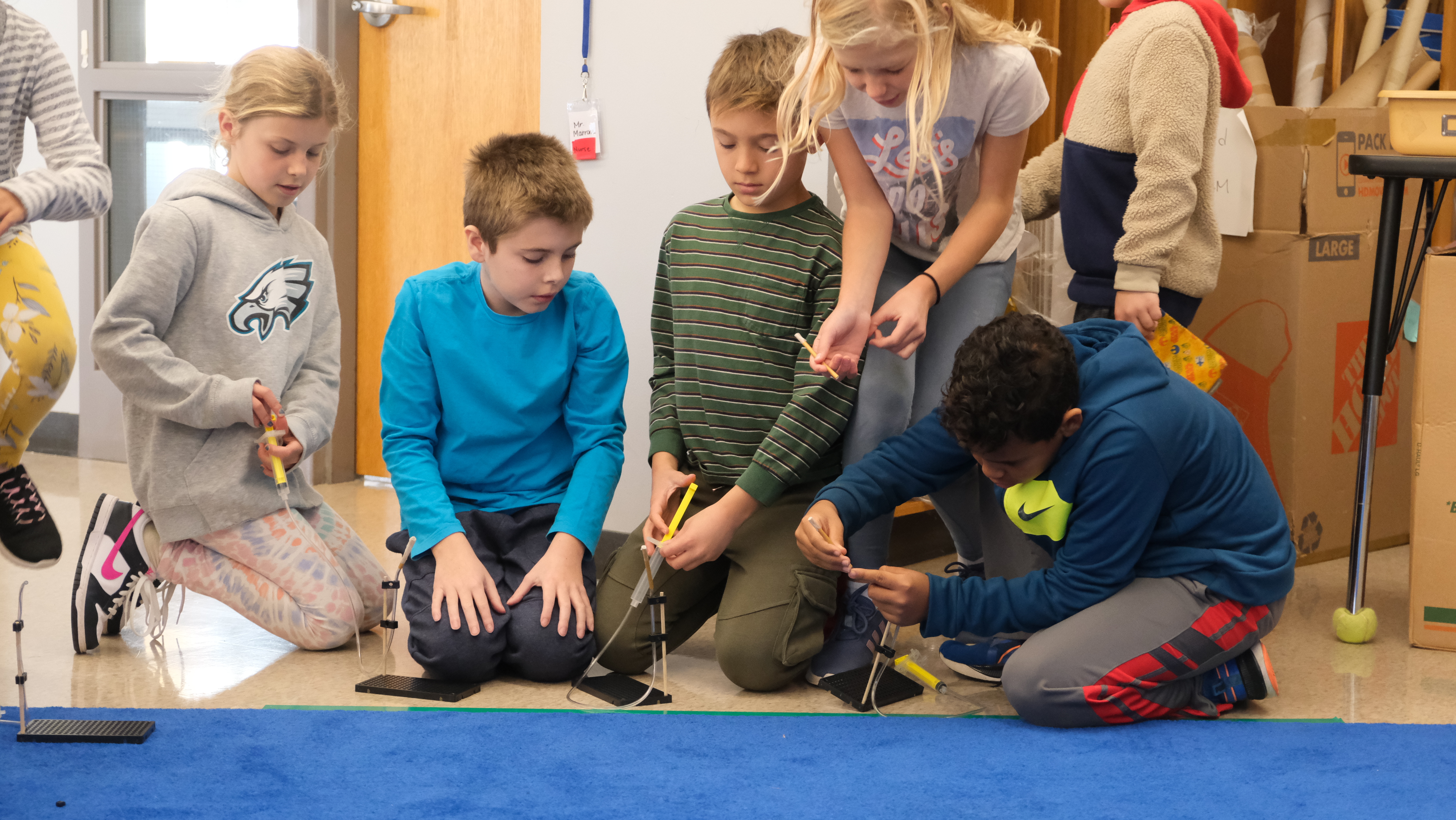 students in steam class