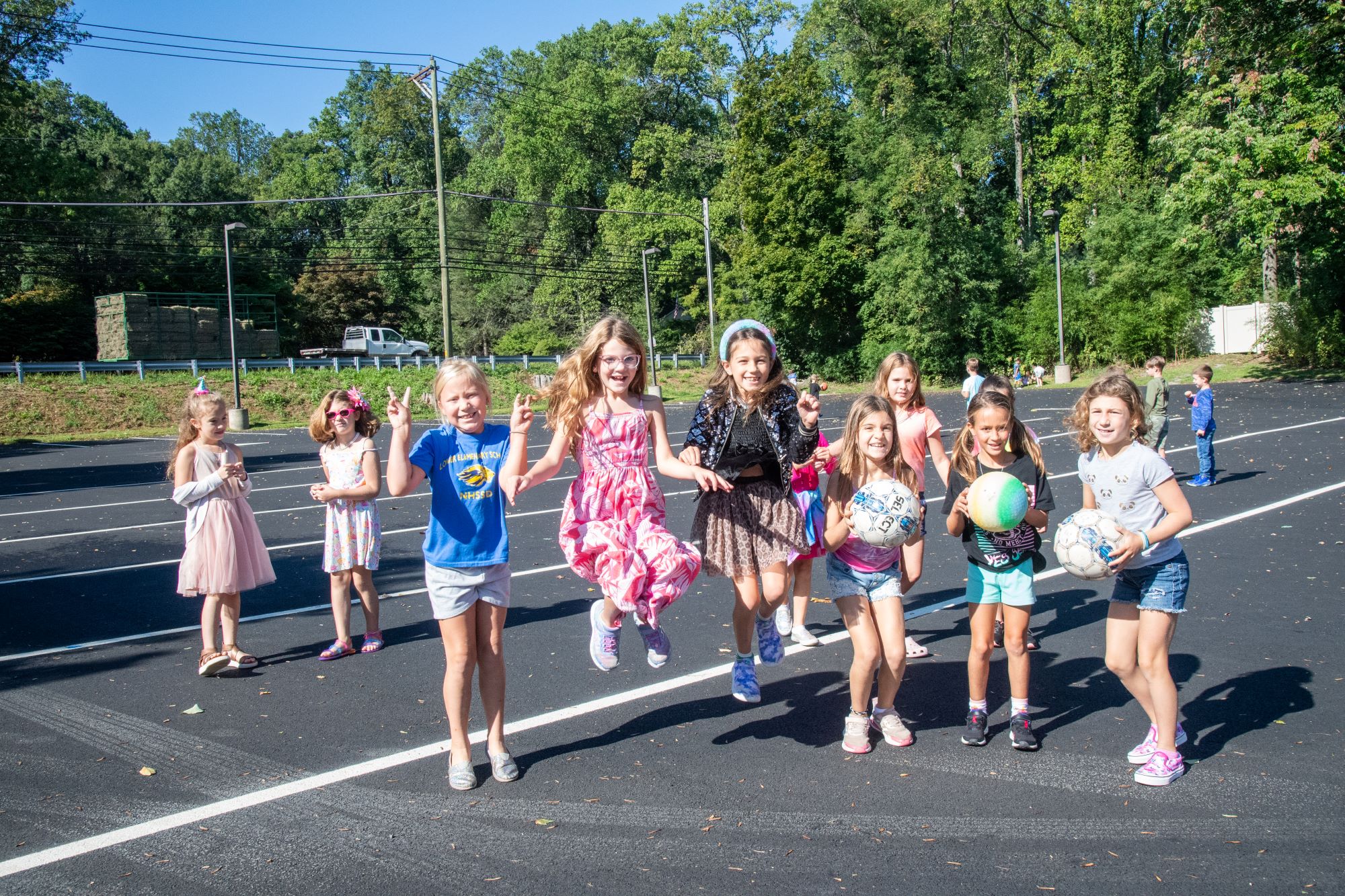 students at recess