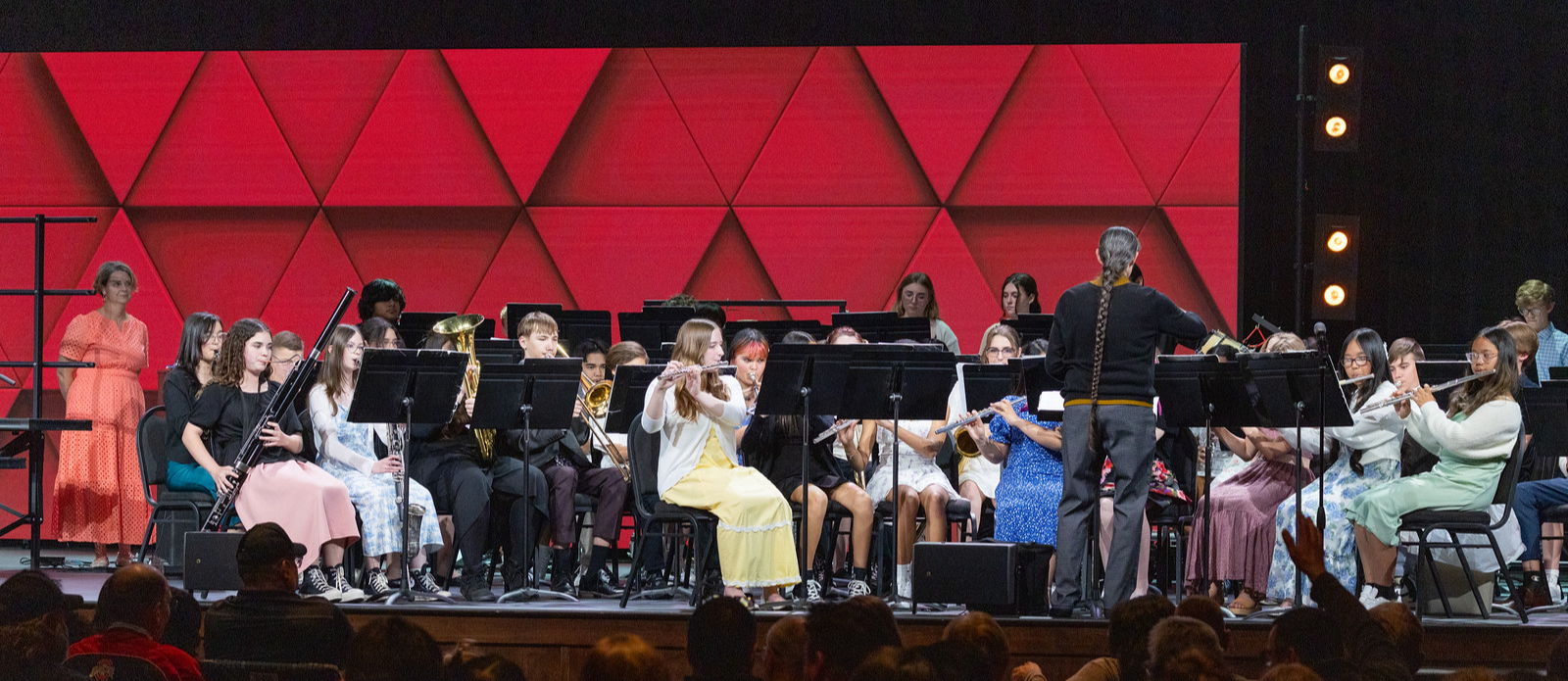 CCS spring band concert - band students performing
