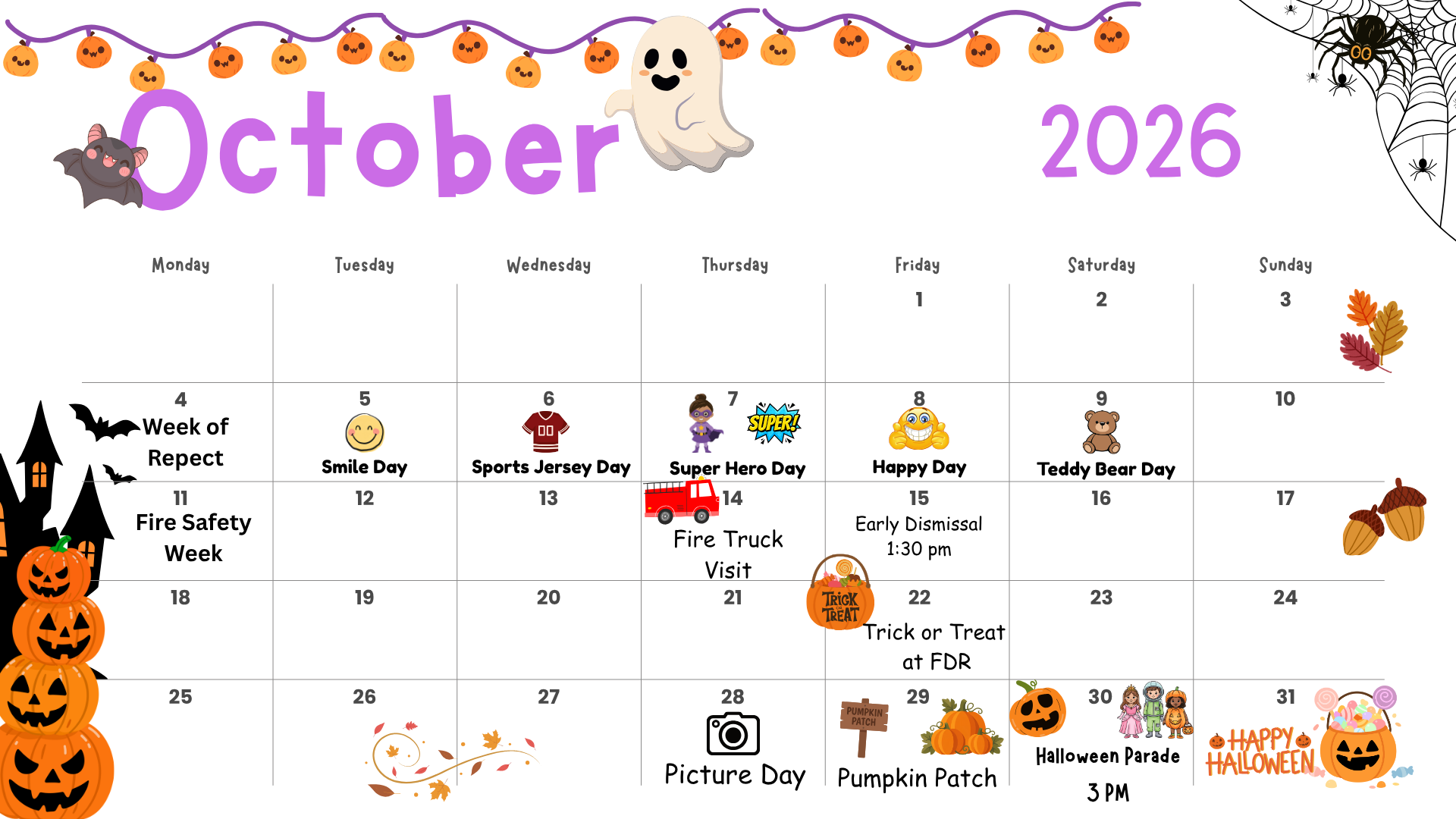 October 2026 Calendar
