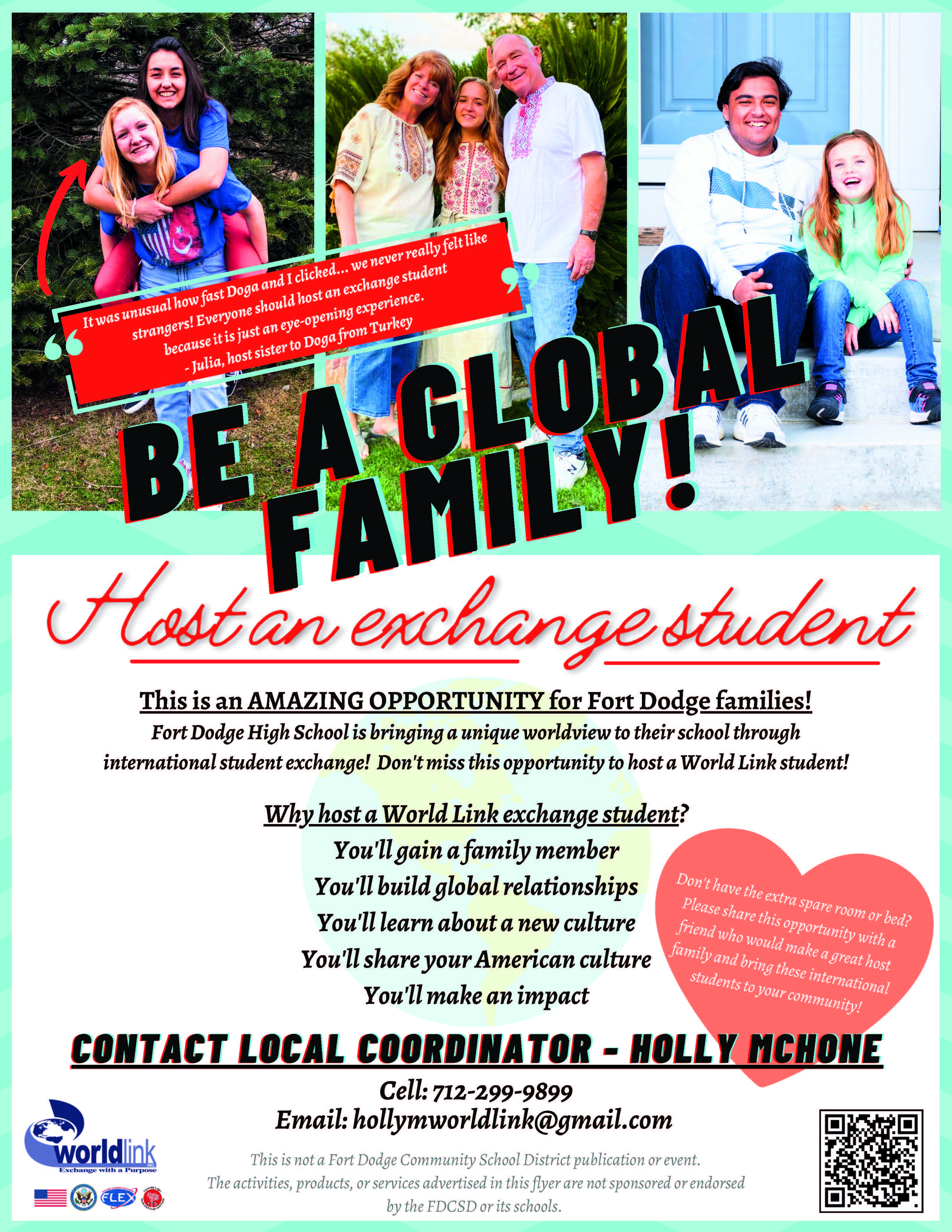 Foreign Exchange Student Hosting Flyer