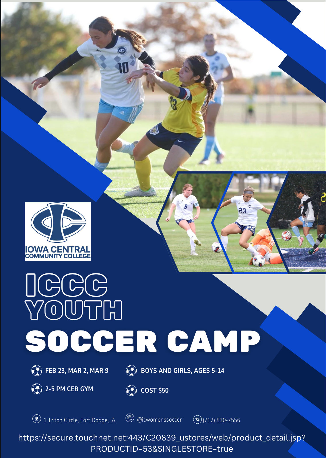 Iowa Central Soccer Camp flyer