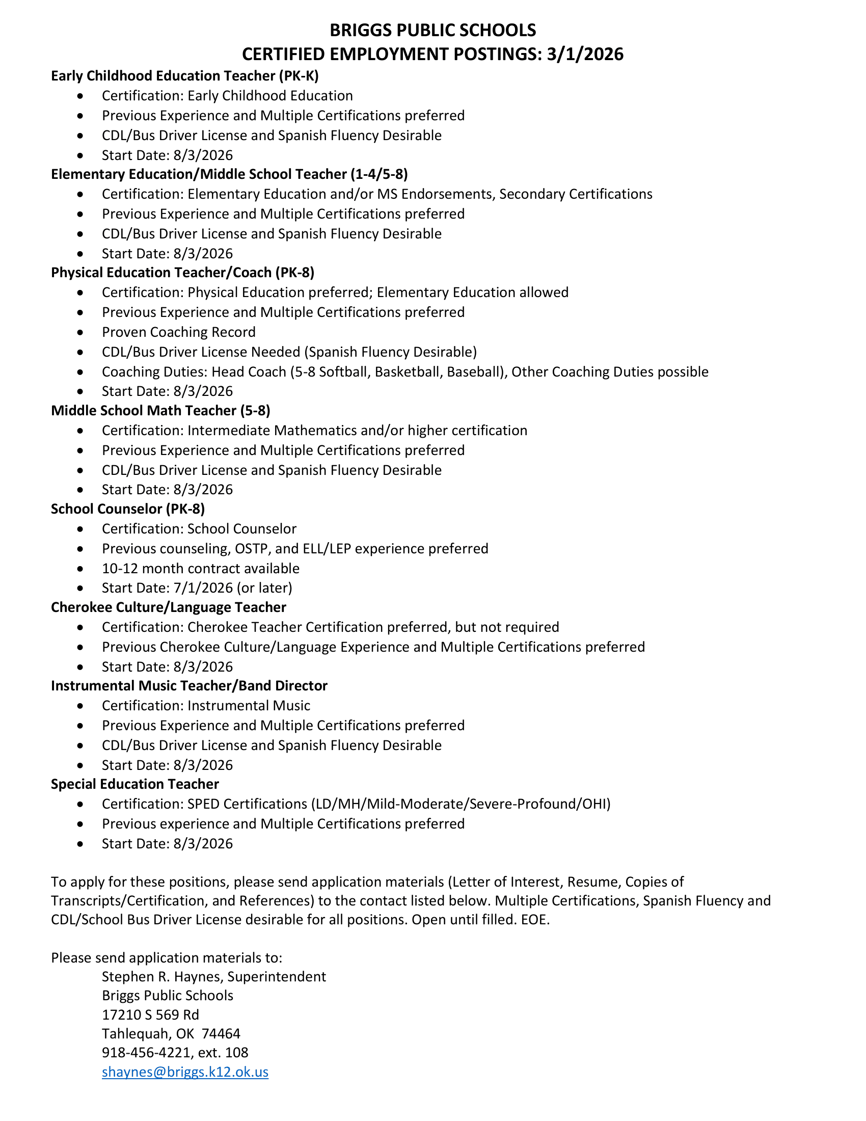 Job Postings