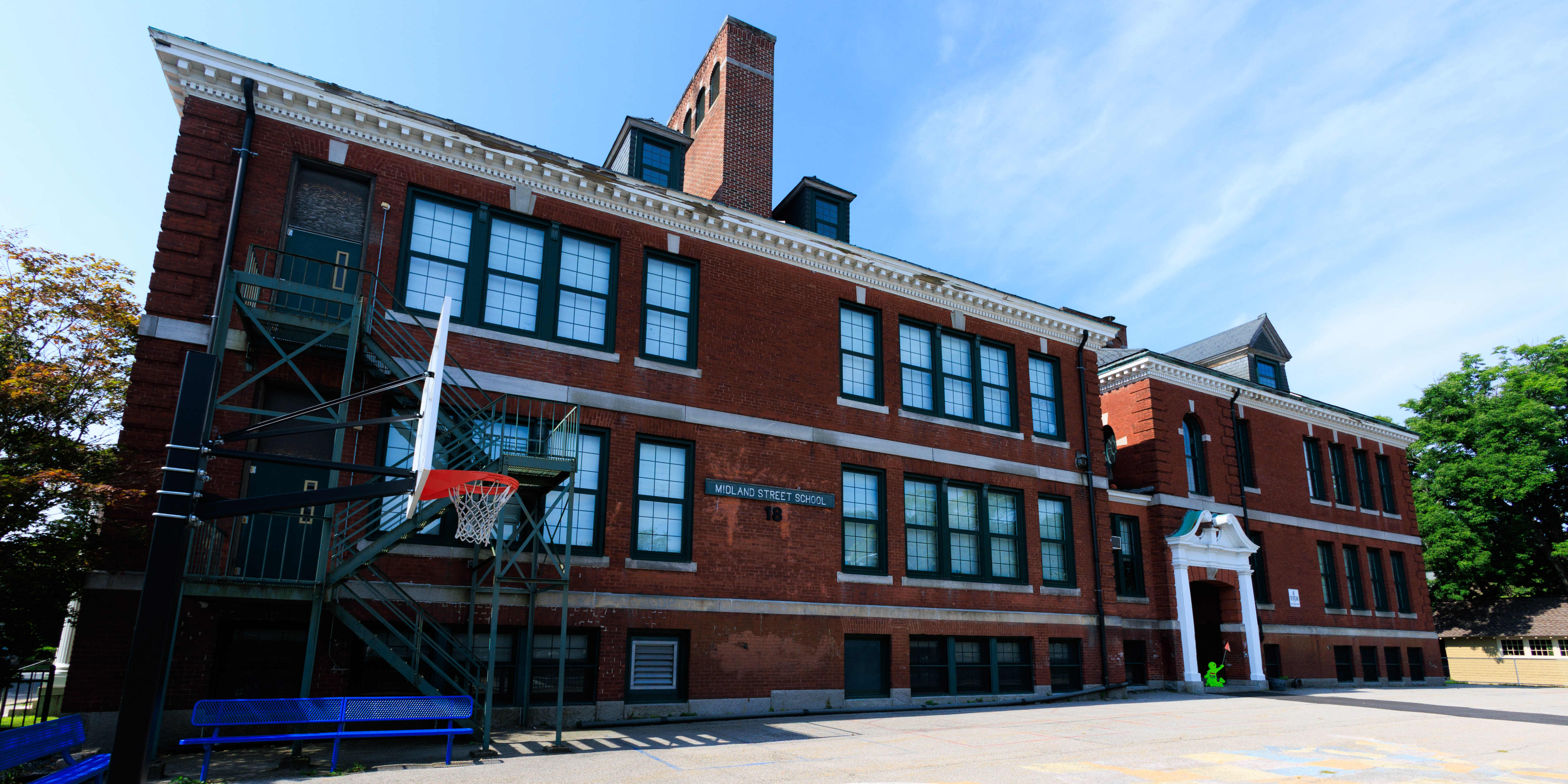 The exterior of Midland Street School.