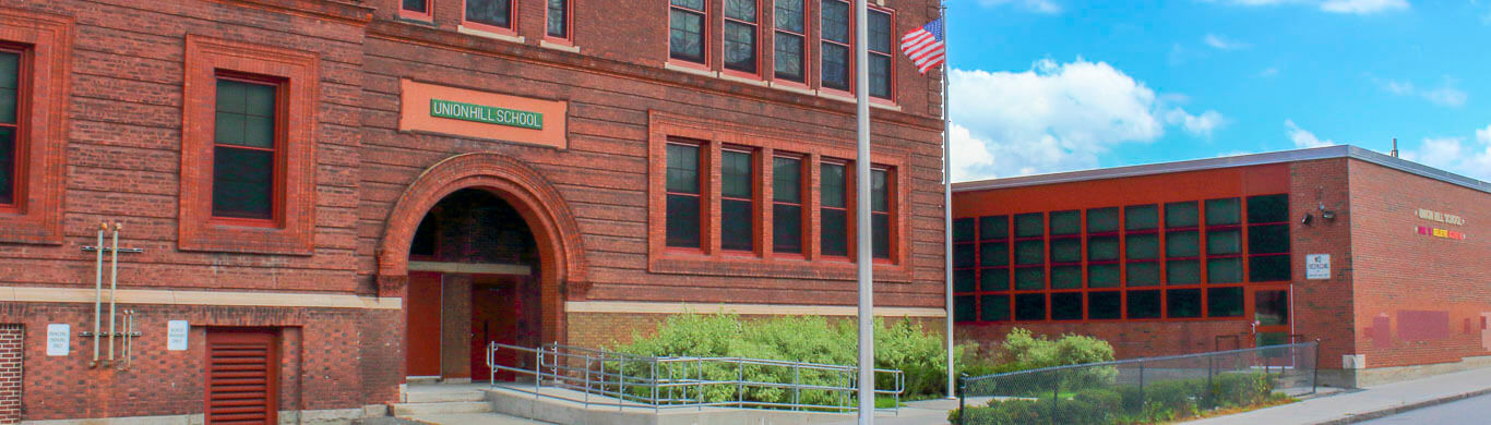 Union Hill Elementary Beautiful old style dark red brick buildings 