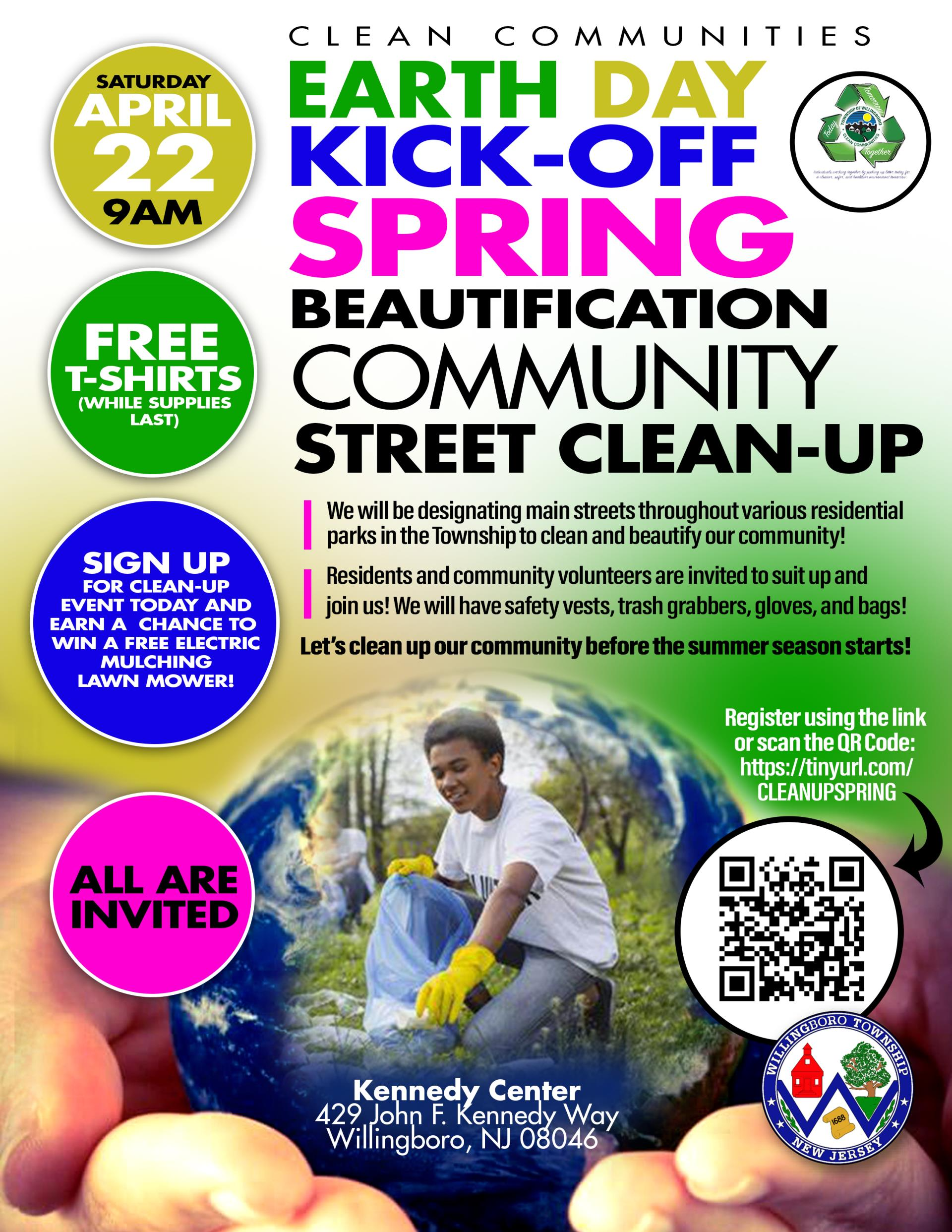 flyer for Earth Day Kick-Off - April 22