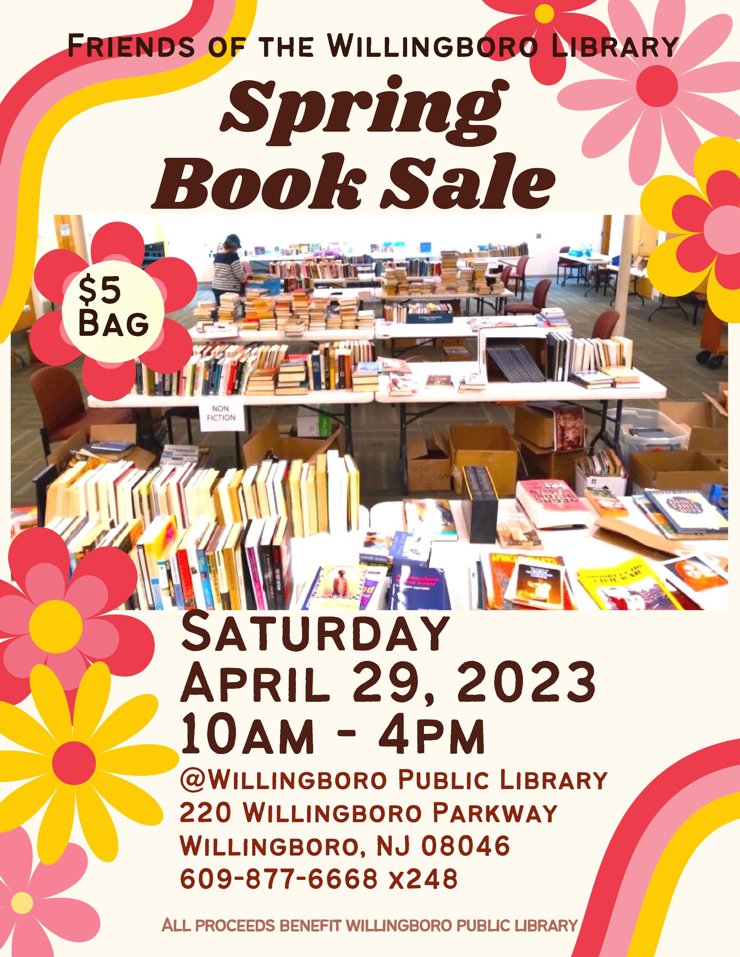 Spring Used Book Sale flyer