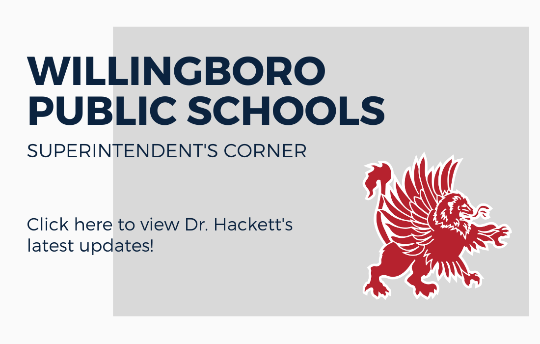 Willingboro Public Schools - Superintendent's Corner, Click here to view Dr. Hackett's latest updates
