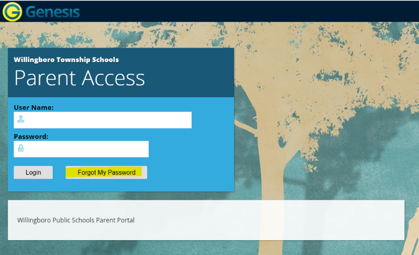 GENESIS WEBSITE - PARENT ACCESS