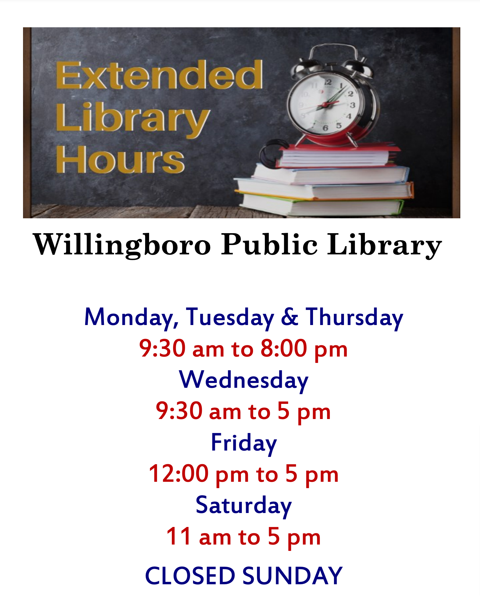 library hours