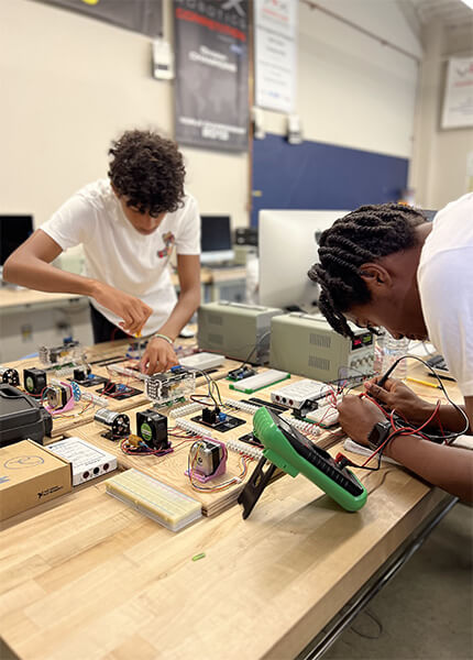 Students in Robotics and Automation technology