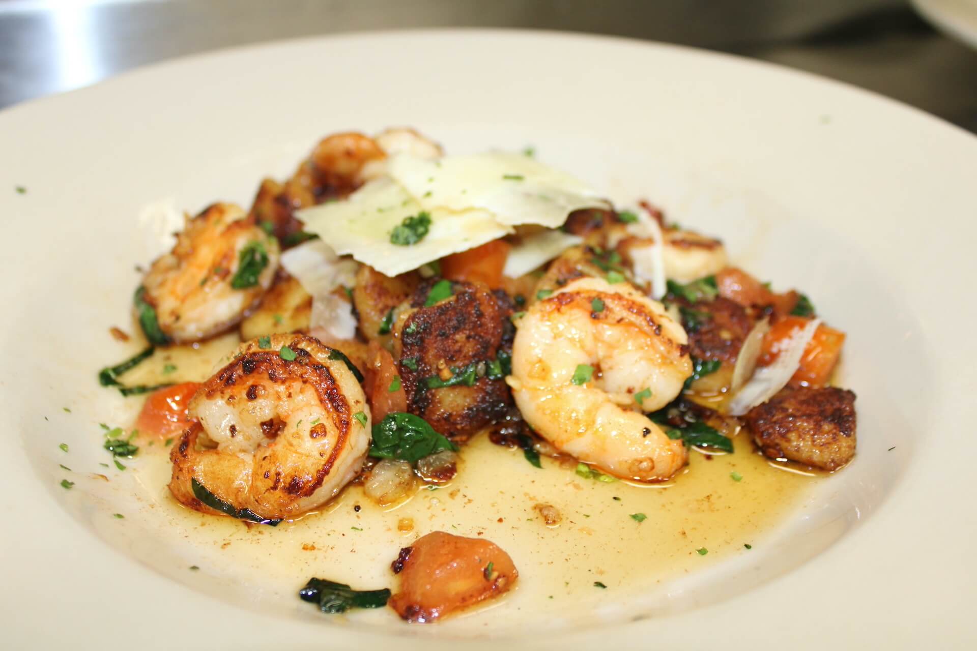 shrimp served on plate