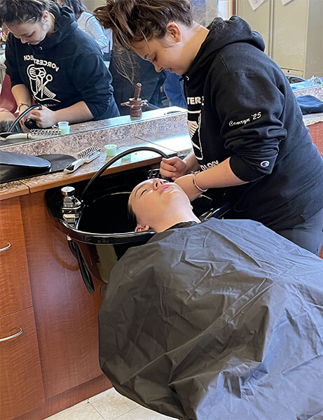Students in Cosmetology program