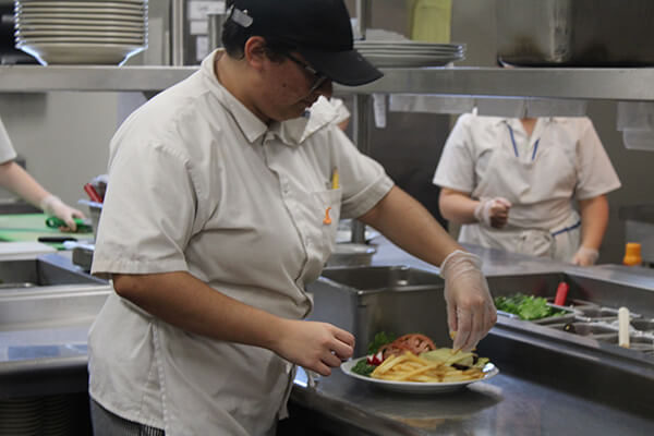 Student in the Culinary Arts program