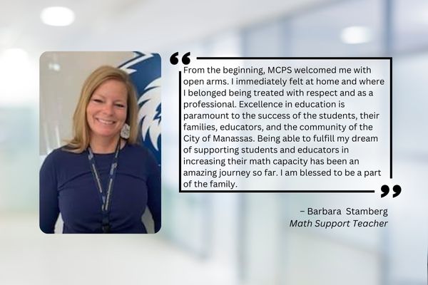 teacher profile picture with quote to the right