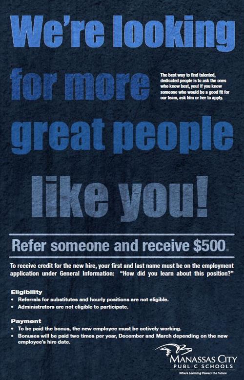 Employee Referrals flyer 