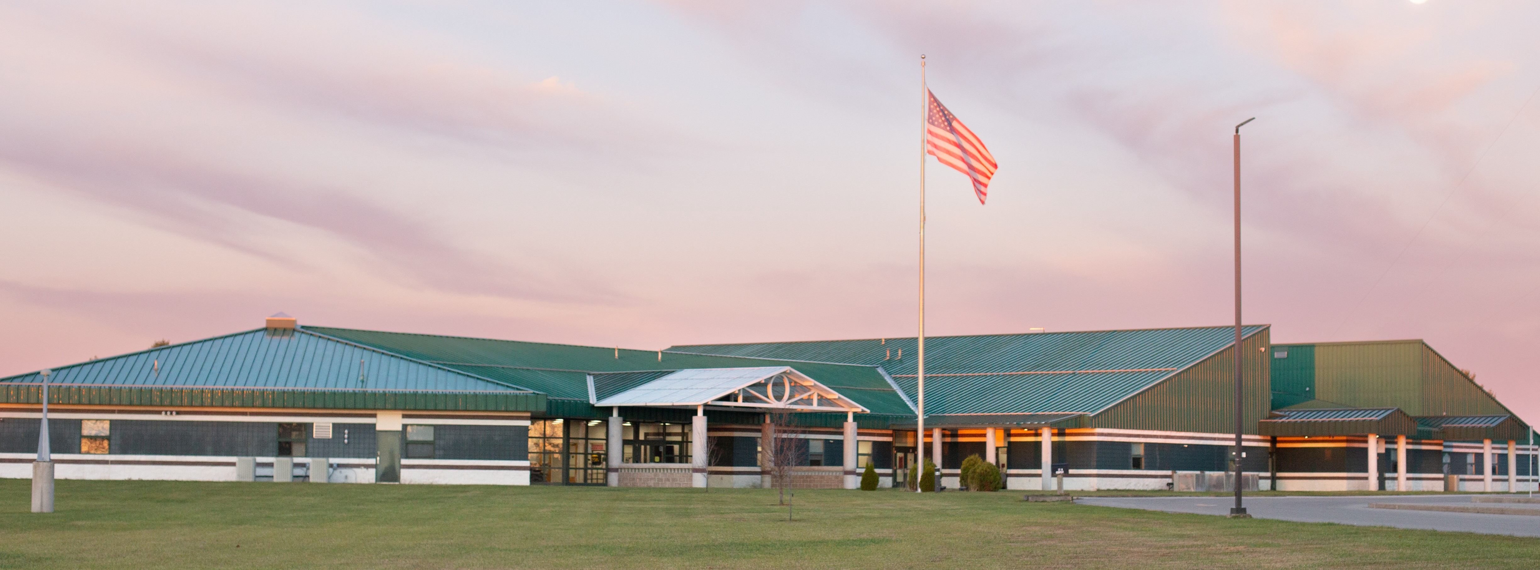 Iosco RESA, Main Building Green, with flagpole