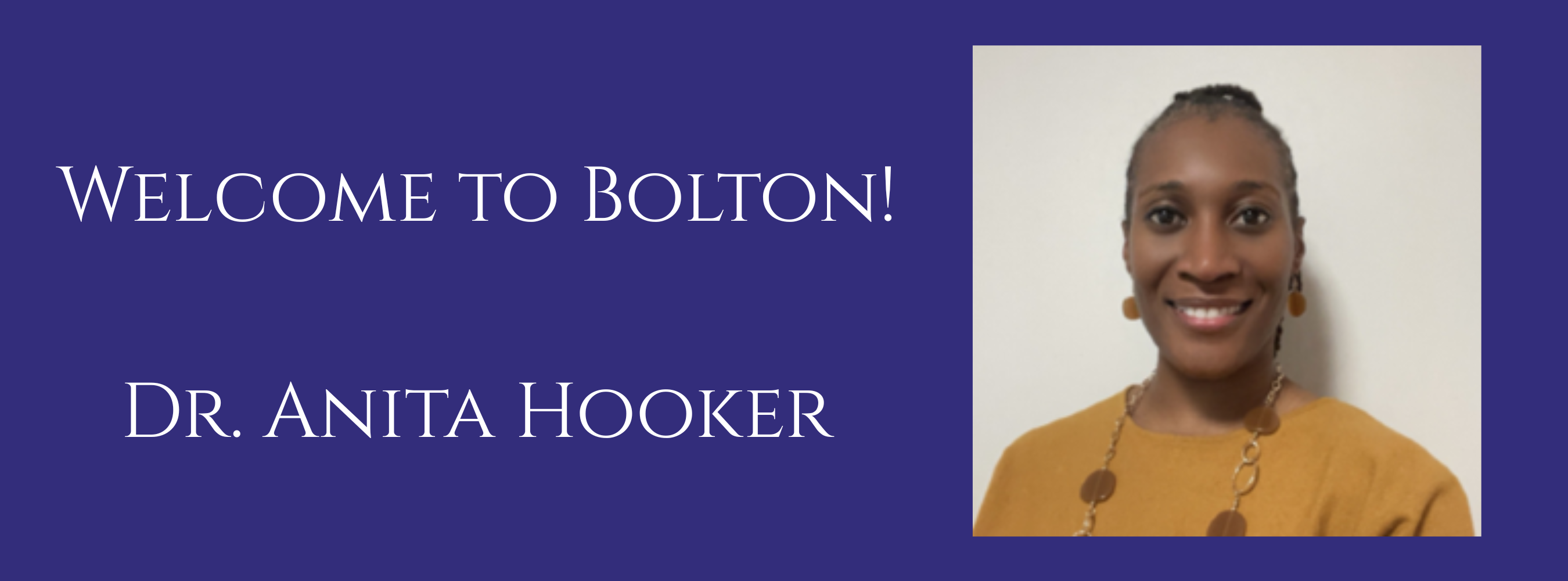 Welcome Dr. Hooker