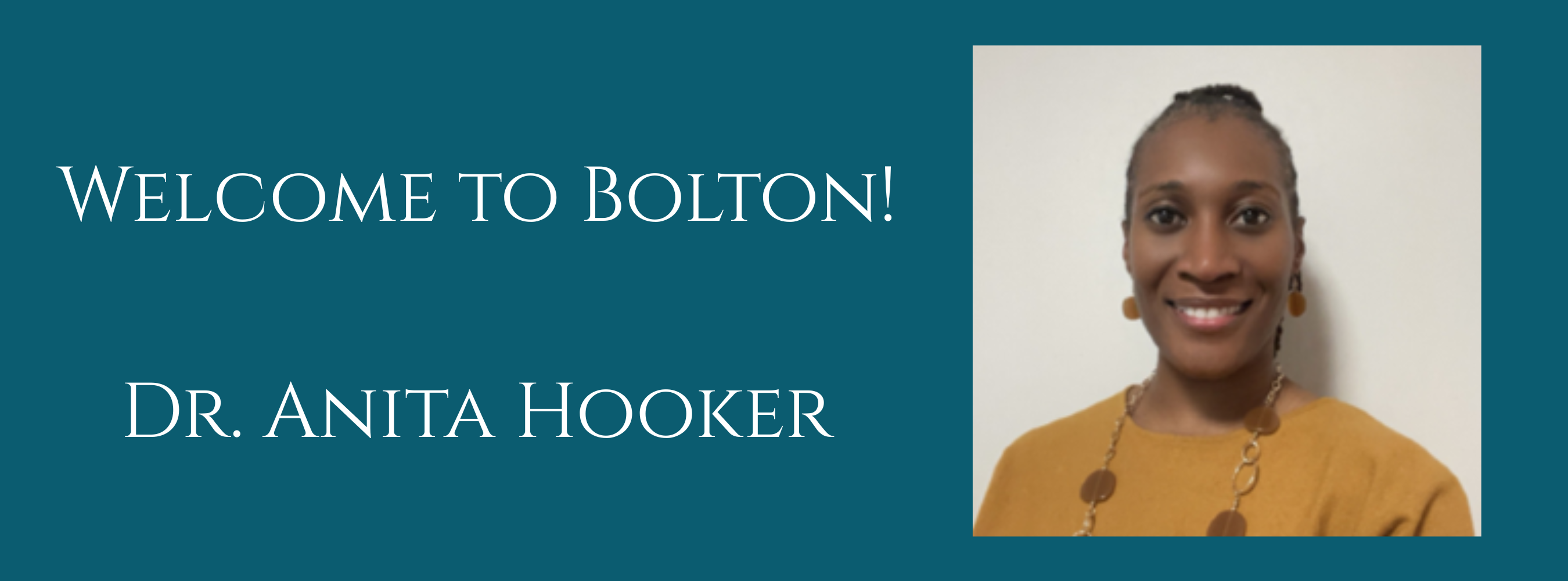 Welcome Dr. Hooker