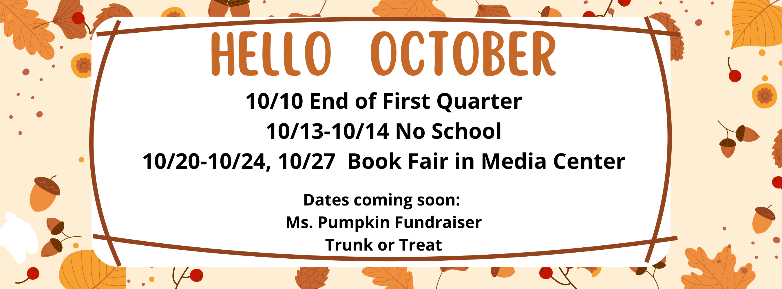 October Banner