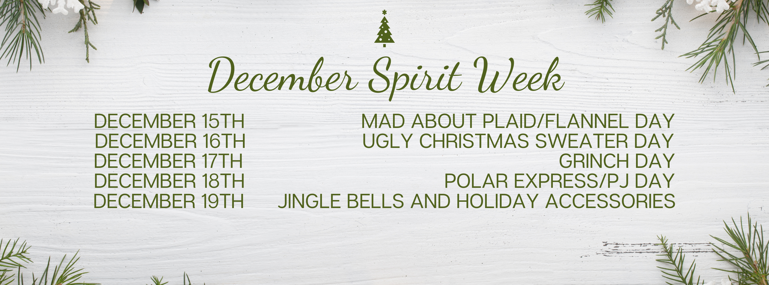 December Spirit Week